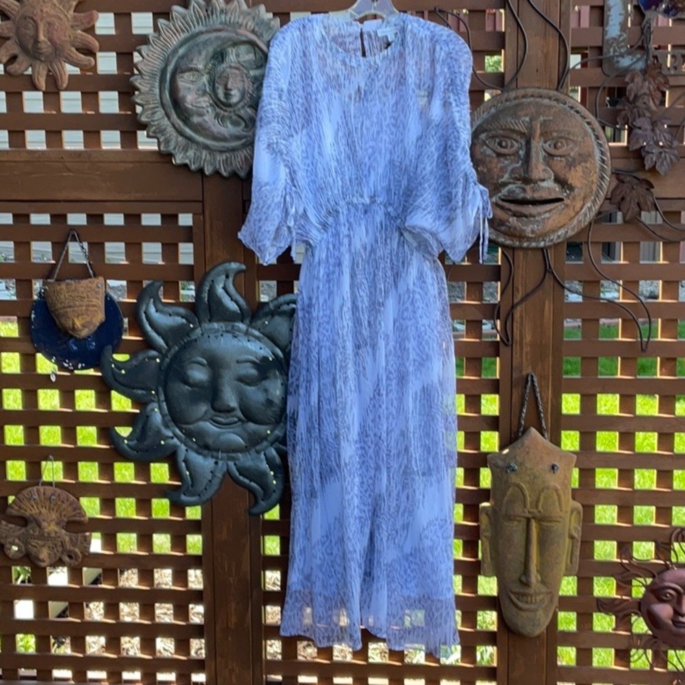Prologue White Print Maxi Dress NWT L